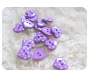 Knöpfe - Herz gepunktete